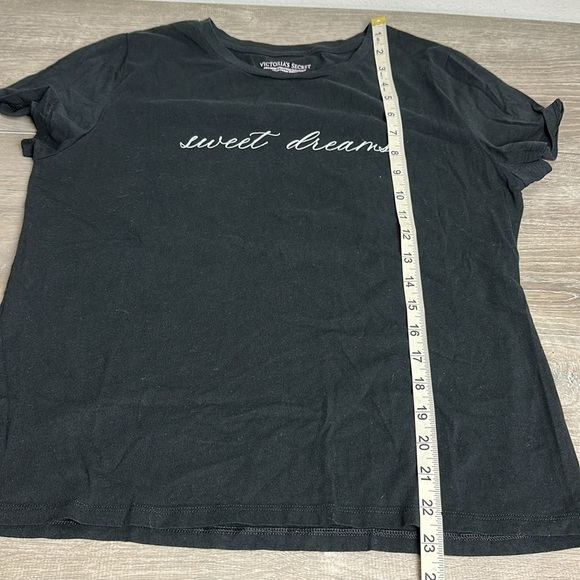 Victoria’s Secret Sweet Dreams Black Sleep Tee Small - Picture 6 of 7
